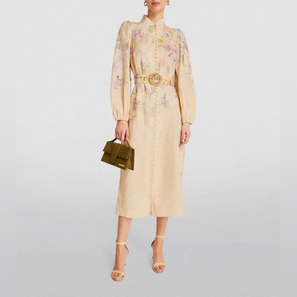 ❌SOLD❌NWT Zimmermann Lyrical Buttoned Midi Dress in Dreamy Floral | sz0 US4 UK8 - Picture 3 of 14